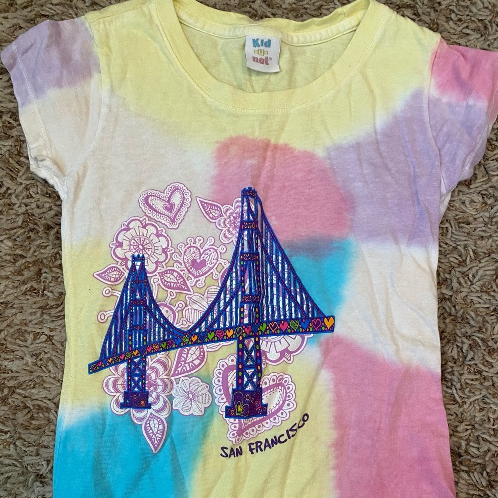 Kid You Not tie dye San Francisco baby tee